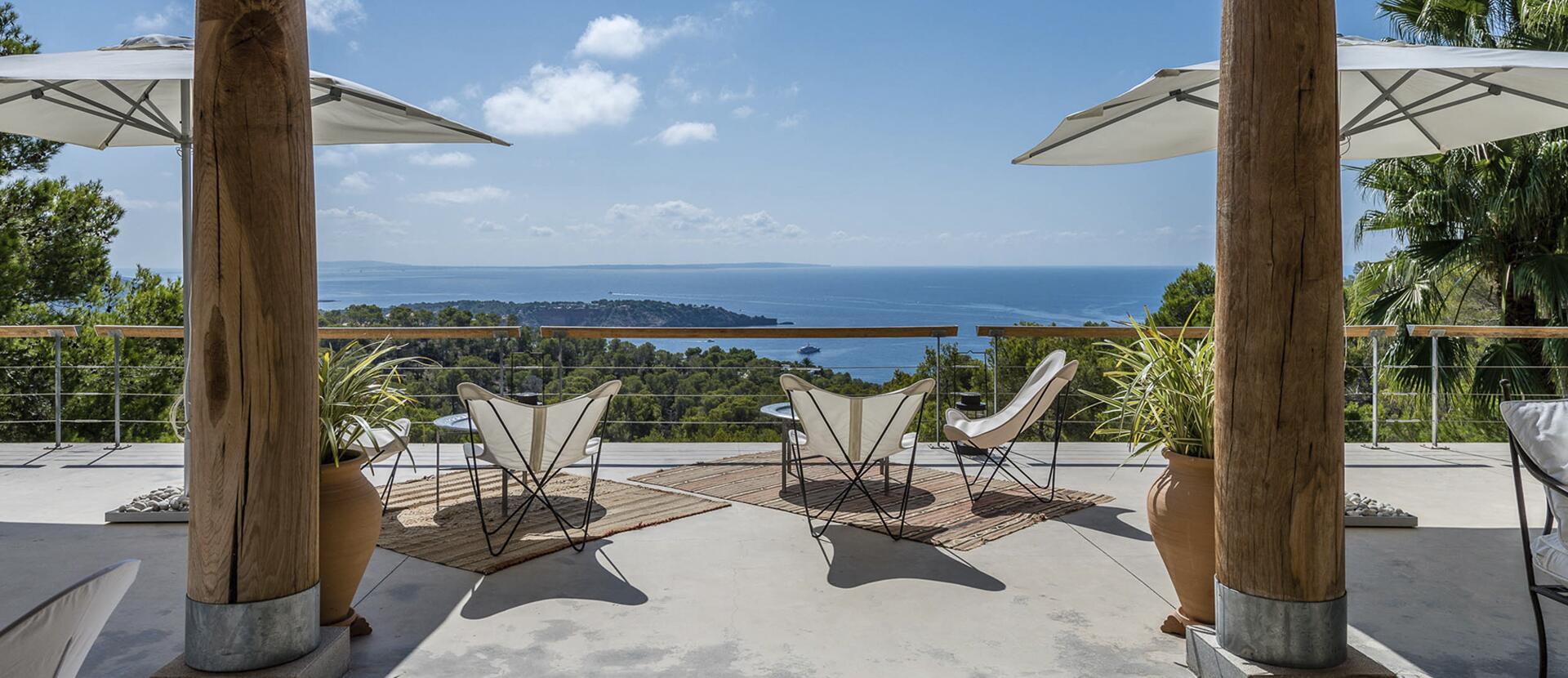 Villa de vacances à Ibiza avec vue sur la mer