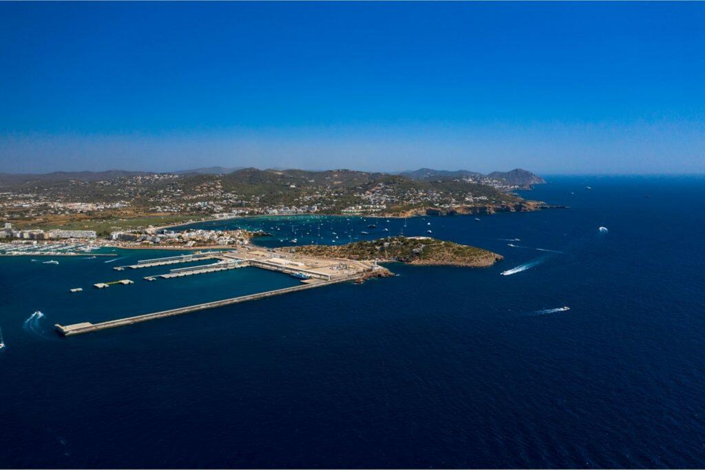 Living in Ibiza - Marina Botafoch and Talamanca aerial view